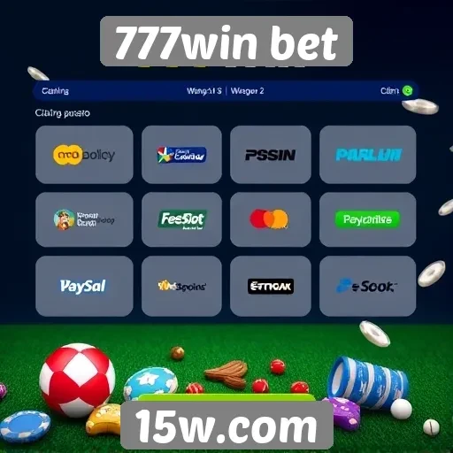 Opções de pagamento disponíveis na 777win bet